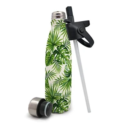 Image de Nerthus Bouteille isotherme double paroi en acier inoxydable avec bouchon Pajita Palme 500 ml
