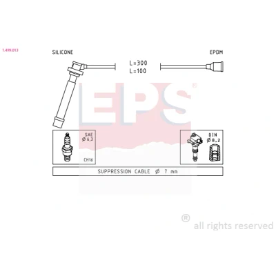 Image de EPS TYPE 1, 2 1.499.013 Jeu De Fils d&#039;Allumage Made in Italy OE Equivalent SUZUKI: Jimny SUV, SWIFT 3, Grand Vitara SUV