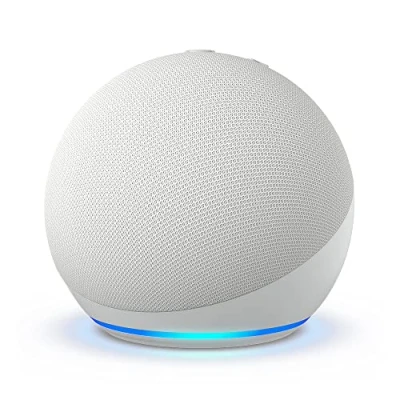 Image de Echo Dot (5e génération, modèle 2022) Enceinte connectée Bluetooth et Wi Fi au son puissant encore plus imposant, avec Alexa Blanc