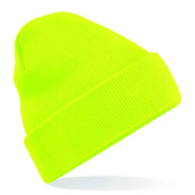 Image de Beechfield B045 Cuffed Bonnet, Jaune, Taille Unique Mixte