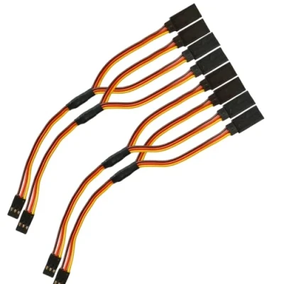 Image de Servo Y Lot de 4 rallonges câble en Répartiteur compatible avec JR Futaba Robbe Graupner Hitec 15 cm 22AWG RC