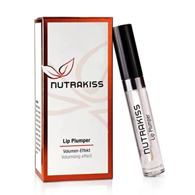 Image de Nutrakiss Lip Plumper “Classique Repulpant Lèvres Naturel à la Niacine (Vitamine B3) I Rouge Liquide Gloss pour des plus Pulpeuses Fabriqué en Allemagne 5 ml