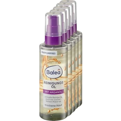 Image de Balea Huile nettoyante, 100 ml Flacon Nettoie en douceur le visage, les yeux et lèvres Sans parfum à l&#039;huile d&#039;argan