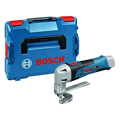 Image de Bosch Professional 12V System Cisaille à tôle sans fil GSC 13 (sans batterie, 12 V, capacité de coupe dans l’acier : 1,3 mm, une L BOXX)