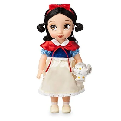 Image de Disney Store poupée Blanche Neige, Collection Animator, 39 cm / 15&quot; avec Chevelure réaliste et Tenue, Peluche Oiseau en Satin, pour Les Enfants de 3 Ans Plus.