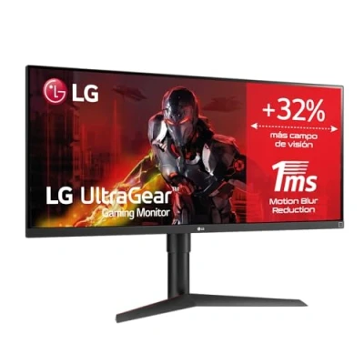 Image de LG Electronics UltraWide 34WP65G B Moniteur 34&#039;, format 21:9 ultra large, dalle IPS résolution UWFHD (2560x1080), 5ms GtG 75Hz, HDR 400, sRGB 99%, AMD FreeSync, USB C