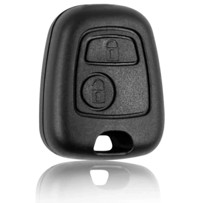 Image de FINTERRY Coque Clé Peugeot 2 Boutons Compatible pour 106 107 206 207 306 307 406 407 Boitier Citroen C1 C2 C3 C4 C5 C6 C8 Xsara Picasso Berlingo TéLéCommande