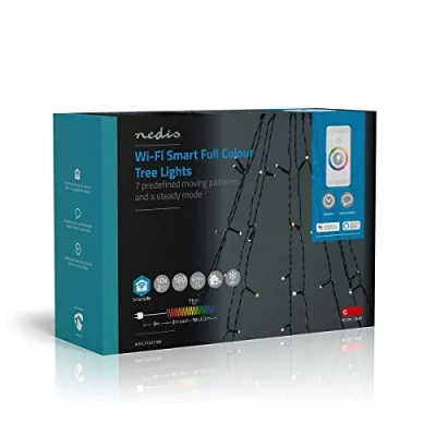 Image de Nedis SmartLife LED Décorative Arbre RGB 180 LED&#039;s Extérieur Motifs de Mouvement 10 x 2m Android/IOS