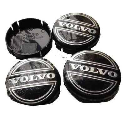 Image de 4 Pièces Voiture Cache moyeux pour Volvo 55mm,Cache Moyeu Centre Jante Capuchons Couvercle Central Accessoires