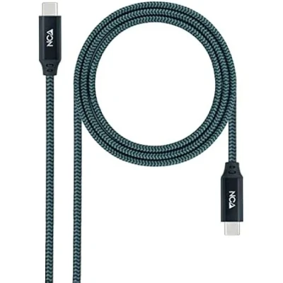Image de Nano Cable Câble USB 3.2 Gen2x2 20Gbps 5A/100W 4K/60Hz C/M C/M, Gris/Noir, 1,5 m
