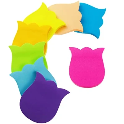 Image de Note Autocollant, 560 Feuilles Forme de Fleur Auto Adhésif Couleur Notes Adhésives, Autocollantes Marque Pages Pour Book Etudiants Lecture Bureau(8 Couleurs, 76 x mm)