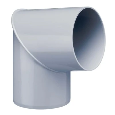 Image de INEFA Coude Descente 80 PVC DN 100 Gris Raccord Tuyau Pluvial Montage Facile