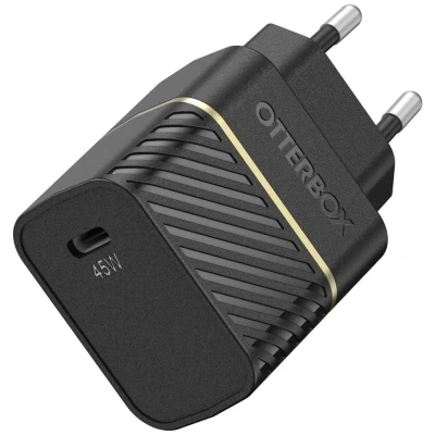 Image de Otterbox USB C EU Chargeur Mural Antichoc, Charge Rapide 45W, Noir, 78 81057