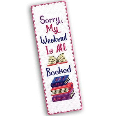 Image de Povitrulya All Booked Kit de broderie au point croix pour adultes avec motif papier, toile Aida 16 fils et fil pré trié