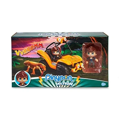 Image de Pinypon Action Wild. Buggy avec Lézard, Ensemble de Jouets Voiture, 700017050