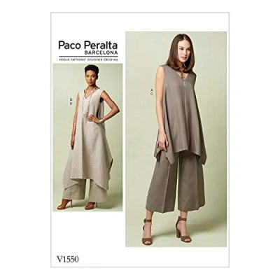 Image de Vogue Patterns Patrons de Tuniques et Pantalons, Multicolore, Tailles 1422