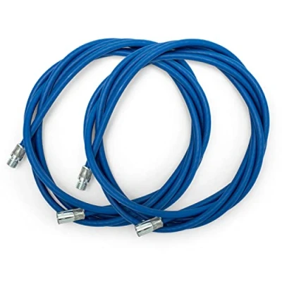 Image de BARETTO Rallonge Flexible Acier Bleu pour Kit Nettoyage Poêles à Granulés, 6 Mètres avec Courbe 90, Convient aux Granulés Courbes (6m)
