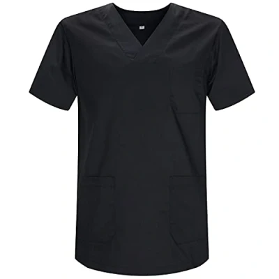 Image de Misemiya VÊTEMENTS DE Travail Unisex COL PIC Manches Courtes Médicaux Unisexe Ref.817 Medium, Noir