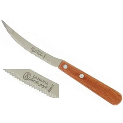 Image de La Fourmi Couteau A Tomate CRANTE Manche Olivier 19 CM INOX Made in France
