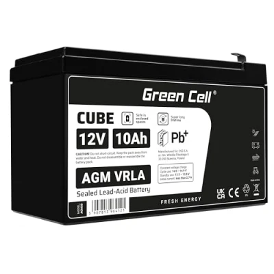Image de GreenCell® Rechargeable Batterie AGM 12V 10Ah accumulateur au Gel Plomb Cycles sans Entretien VRLA Battery étanche UPS USV Système de Secours résérve