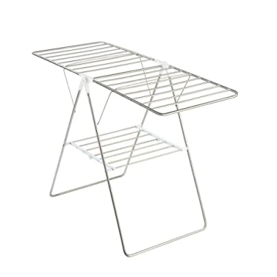 Image de WENKO Sèche Linge Flex Pliable à Plat Argent Mat