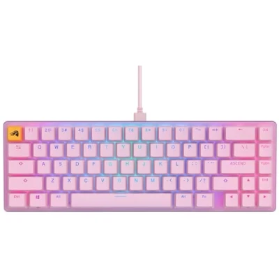 Image de Glorious PC Gaming Race GMMK 2 clavier Jouer USB US International Rose Neuf