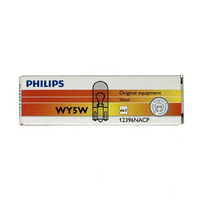 Image de PHILIPS 12396NACP Ampoule, feu clignotant jaune 12 5 WY5W, Lampe à socle en verre PEUGEOT: 406 Break, 208 I 3/5 portes, 306 portes