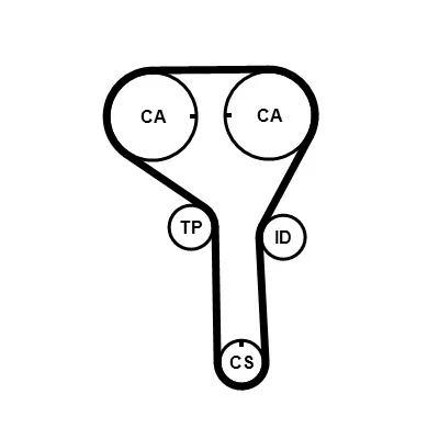 Image de CONTITECH CT1247 Courroie De Distribution 155 1240 17