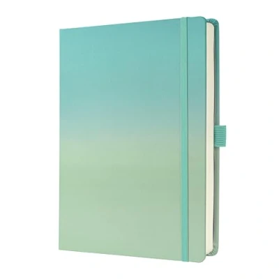 Image de SIGEL JB102 Jolie Carnet de notes, Gradient Sea, pointillés (réglure dot), 120 g/m², 17 x 22 cm, couverture rigide, 200 pages, turquoise, vert menthe