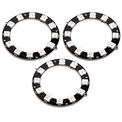 Image de AZDelivery LED Ring 5V RVB Compatible avec WS2812B 12 Bit 50mm Arduino et Raspberry Pi incluant Un E Book!