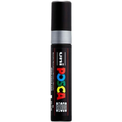 Image de Uni Ball 186382 Marqueur POSCA PC17K, avec pointe rectangulaire extra large, argent, 1 pièce