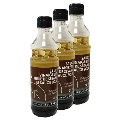 Image de Lot 3x sauce vinaigrette à l&#039;huile de sésame et soja Fabriquée en France MR Bouteille 350ml