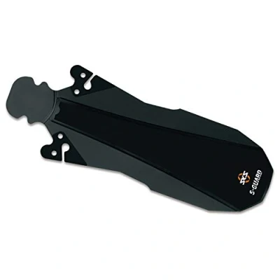 Image de SKS GERMANY S Guard Garde Boue en Plastique Flexible (avec Protection Efficace Contre Les éclaboussures, s&#039;adapte sous Presque selles, Montage Facile, de Roue au Look épuré), Noir