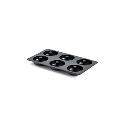 Image de Lékué Moule Siicone 6 cavités Doughnut Noir