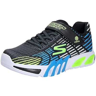 Image de Skechers Garçon Flex glow Elite Sneaker, Noir B, 21 EU