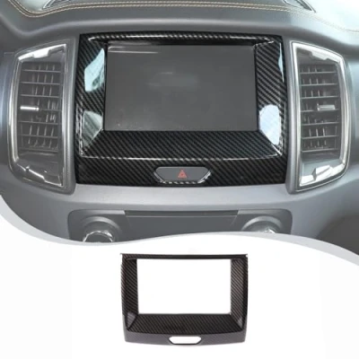 Image de YANER Garniture intérieure décorative pour Ford Ranger 2015, 2016, 2017, 2018, 2019, 2020, 2021, couvercle de cadre navigation centrale
