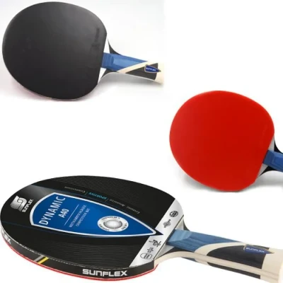 Image de Raquette de Tennis table SUNFLEX DYNAMIC A40 Homologuée ITTF Ergo Grip Caoutchouc Shogun