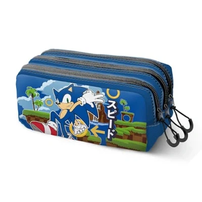 Image de Sonic The Hedgehog SEGA Greenhill Trousse Trick Fan 2.2, Multicolore, 23 x 11 cm