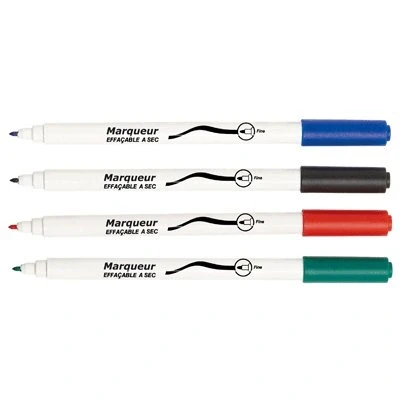 Image de Marqueur Effacable A Sec Pour Tableau Blanc Lot De 4