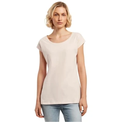 Image de Build Your Brand Femme À Col Large pour T Shirt, Rose, XL EU