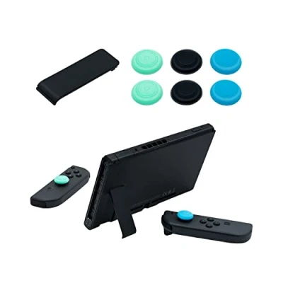 Image de Mcbazel Switch Console Kickstand NS de Remplacement avec 6 Thumbstick Cover Case pour