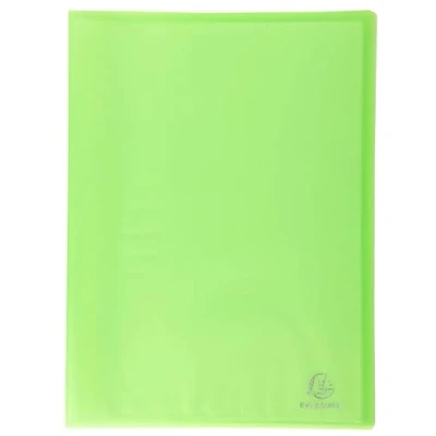 Image de Exacompta Réf. 85460E Carton de 12 Protège documents Chromaline 40 pochettes cristal lisse 80 vues pour A4 dim 24 x 32 cm couverture en polypro translucide semi rigide