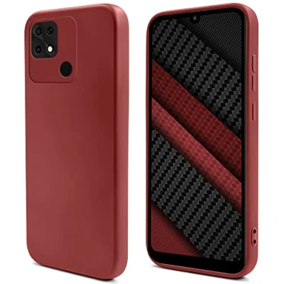 Image de Moozy Lifestyle. Coque en Silicone pour Xiaomi Redmi 10C, Vintage Rose Housse Légère Liquide avec Finition Mate et Doublure Microfibre Douce, Premium Neuf