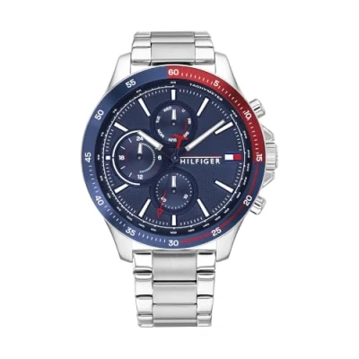 Image de Tommy Hilfiger Montre Analogique Multifunction à Quartz pour homme avec Bracelet en Acier Inoxydable argenté 1791718