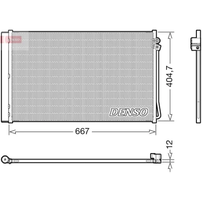 Image de DENSO DCN17062 Condenseur De Clim avec déshydrateur R 134a MERCEDES BENZ: Classe V, Vito Van