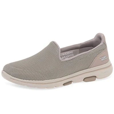 Image de Skechers Go Walk 5 Baskets Femme Taupe Textile/trim 42 EU