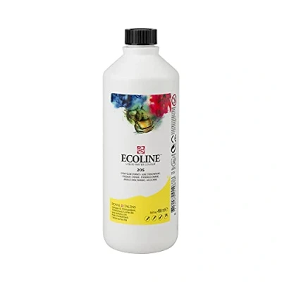 Image de Ecoline Bouteille d&#039;aquarelle liquide 490 ml Jaune citron (primaire) 205 (11722050)