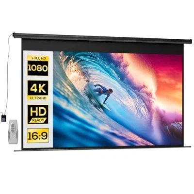 Image de HOMCOM Écran de projection Plastique 297x8x183cm noir