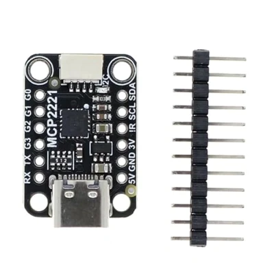 Image de Convertisseur Analogique numérique ADC,Module D&#039;interface I2C USB Vers GPIO MCP2221A ADC