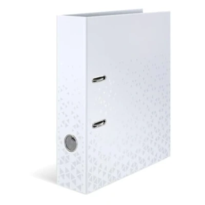 Image de HERMA 20121 Lot de 5 classeurs A4 Color Blanc 7 cm large en carton avec impression intérieure pour l&#039;école et le bureau Classeur à anneaux stable garçons filles